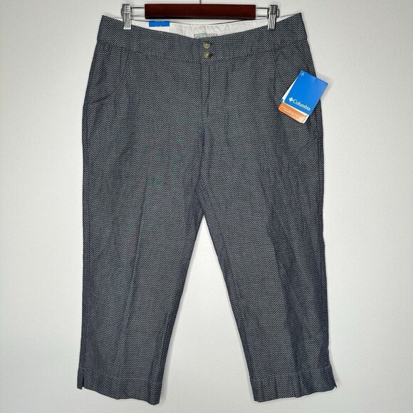 Columbia Capri Pants Size 10 Omni Shade Blue Upf 50 - Picture 1 of 14